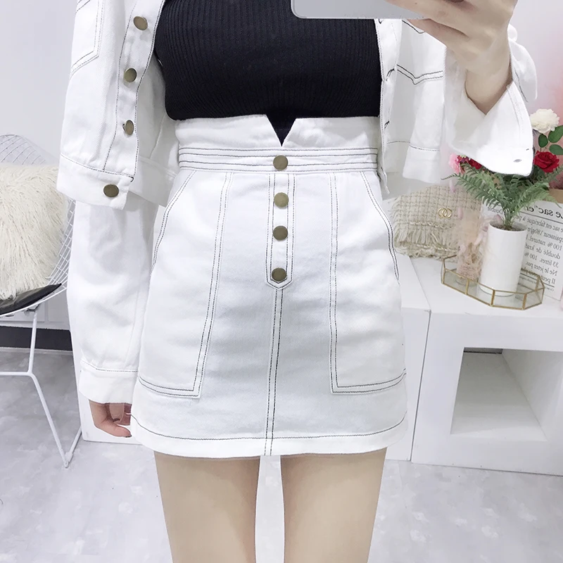 Джинсовый костюм для девочек 12-16 лет с короткой юбкой | Детская одежда и обувь