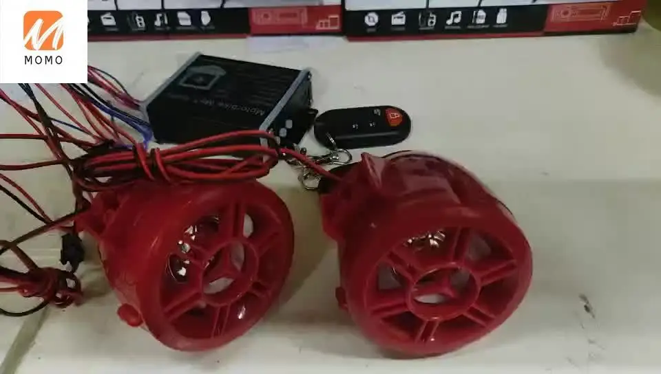 

Public Motorcycle Audio BT USB SD MP3 Interface scooter anti-theft Alarm System MP3 Audio