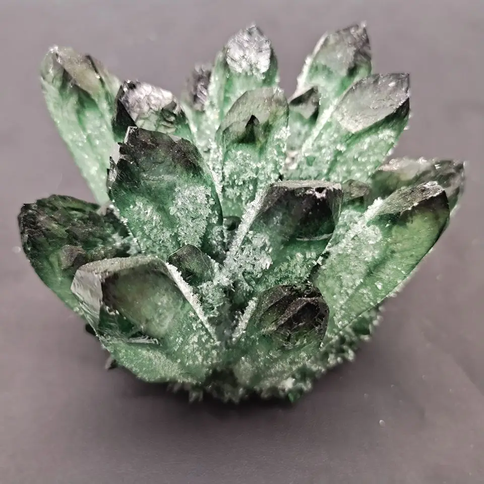 

300-800g Natural Green Ghost Quartz Crystal Cluster Healing Crystals Raw Gemstone Specimen For Home&Office Decoration FengShui