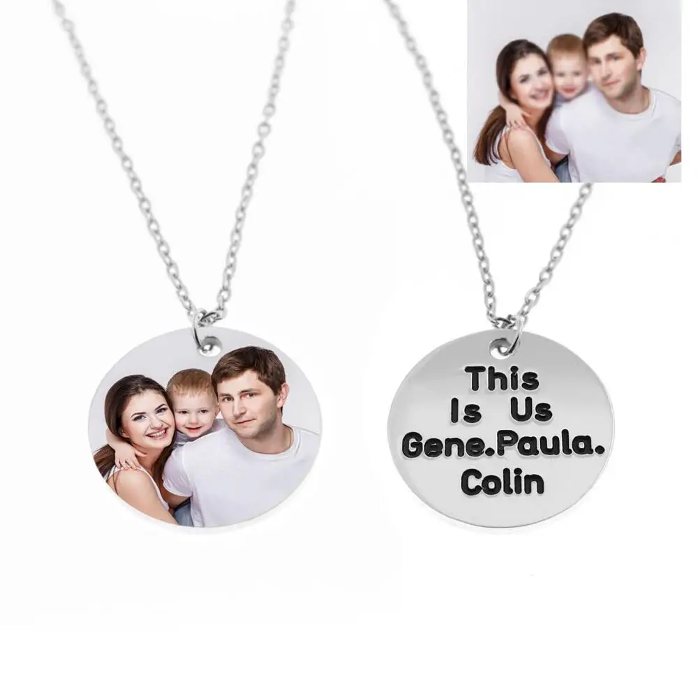 Заказное ожерелье с фото подарок на день матери персонализированные ювелирные