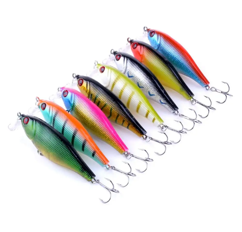 

1pc 14g 9.5cm Artificial Bait Catfish Fishing Lure Floating Minnow Crankbait Fake Lures Fishing tackle Wobblers Treble Hooks