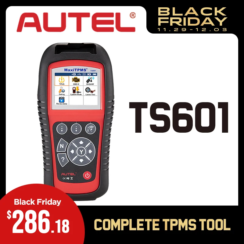 Autel MaxiTPMS TS601 OBDII диагностический инструмент OBD2 сканер TPMS программист Автоматическая система мониторинга давления в шинах 433 МГц 315 МГц датчик