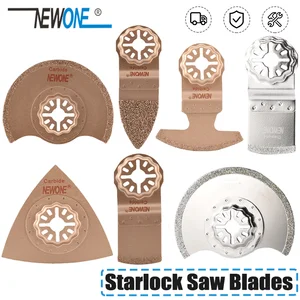 Однокомпонентный мультиинструмент STARLOCK NEWONE E-cut циркулярная с карбидным, алмазные Осциллирующие лезвия для пилы, треугольный Рашпиль