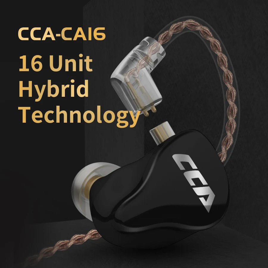 

Наушники-вкладыши CCA CA16 7BA + 1DD, гибридные Hi-Fi наушники для мониторинга с 2-контактным кабелем C12 C16 A10 ZSX AS16 ZS10 PRO VX V90