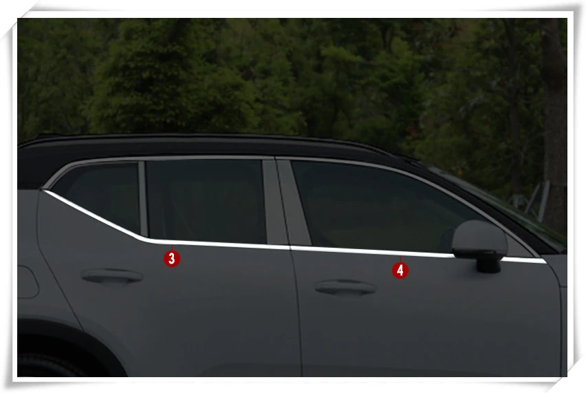 Для Volvo XC40 нержавеющая сталь Верхняя или Нижняя отделка подоконника формовочные декоративные полосы покрытие 4 шт. автомобильный Стайлинг