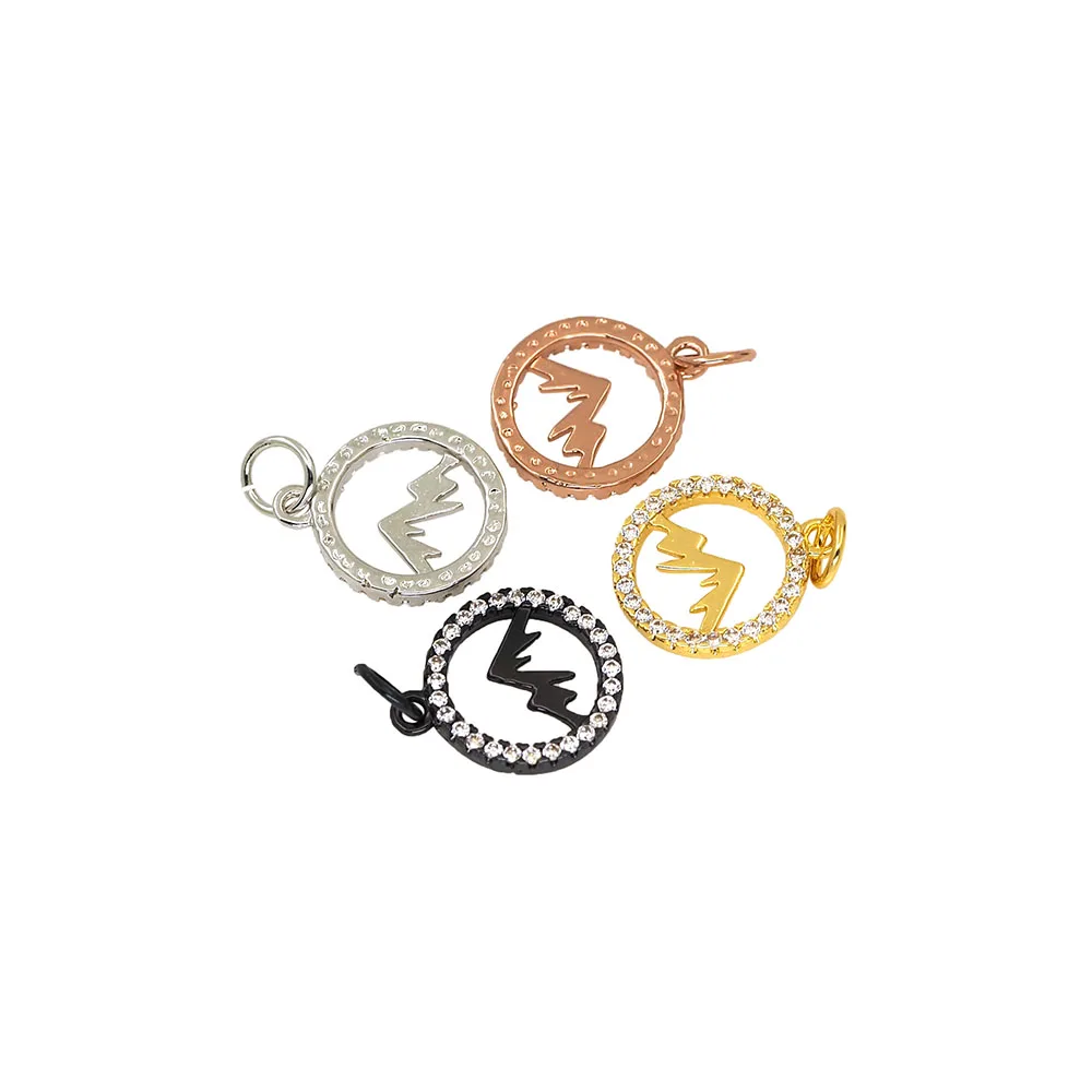 Медный позолоченный циркониевый камень с круглой подвеской на горке изысканные