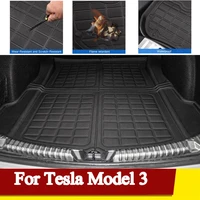 new model3 2021 mat car front rear trunk mat non slip cargo tray pad for tesla model 3 accessories tpe waterproof trunk mats