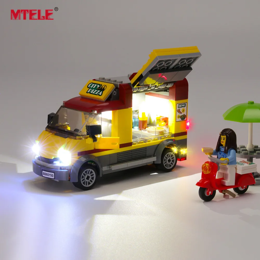 

MTELE Brand LED Light Up Kit For City Series Pizza Van Compatile With 60150 (NOT Include The Model)