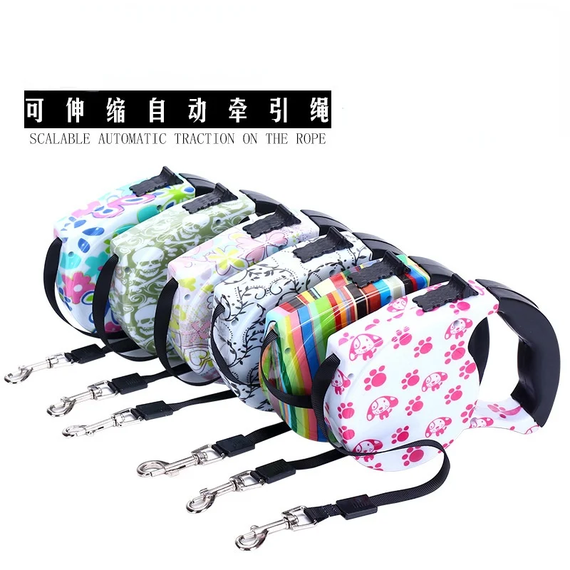 

5M Colorful Retractable Dog Leash Extending Puppy Walking Leads Pet Dog Running Leashes Hands Freely Great For Walking Dog