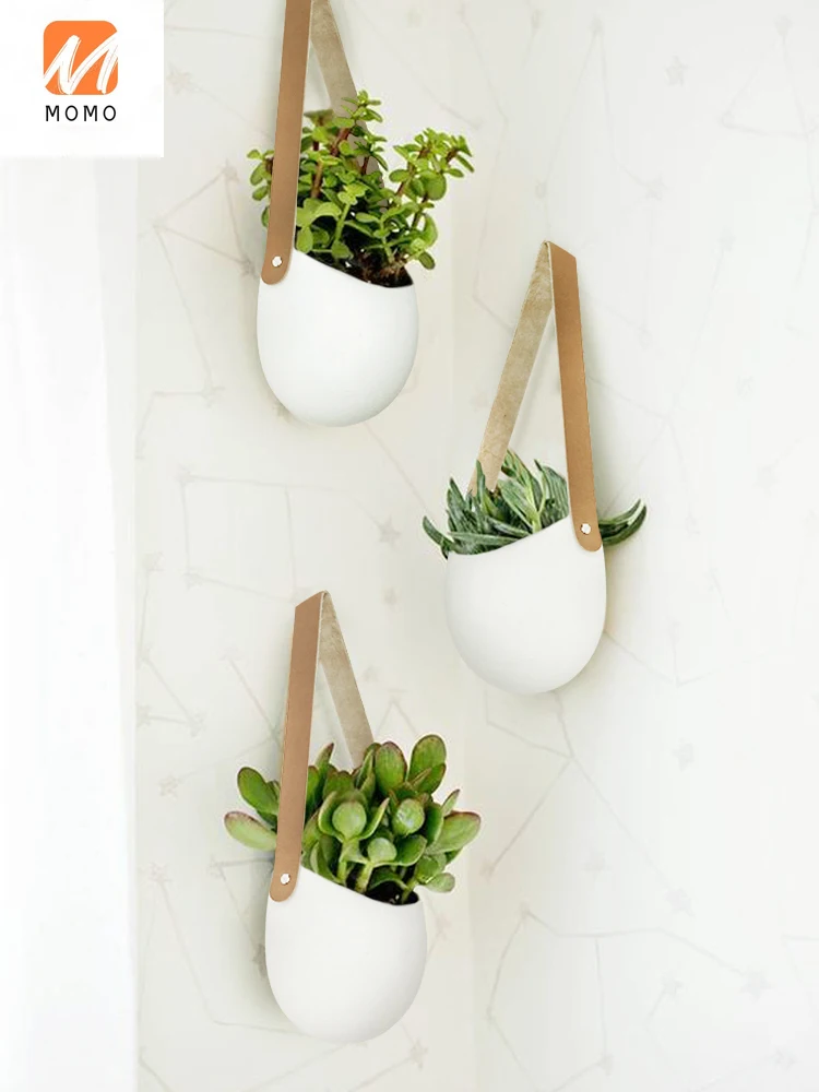 

Ceramic flower set pendant Decoration creative wall hanging hanging basket simulation flower pot set