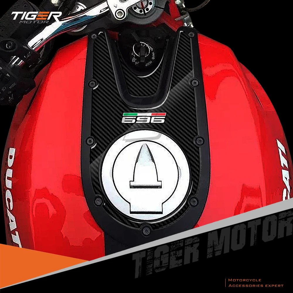 

3D Carbon-look Motorcycle Front Tank Pad Protector Case for Ducati Monster 696 2008-2014