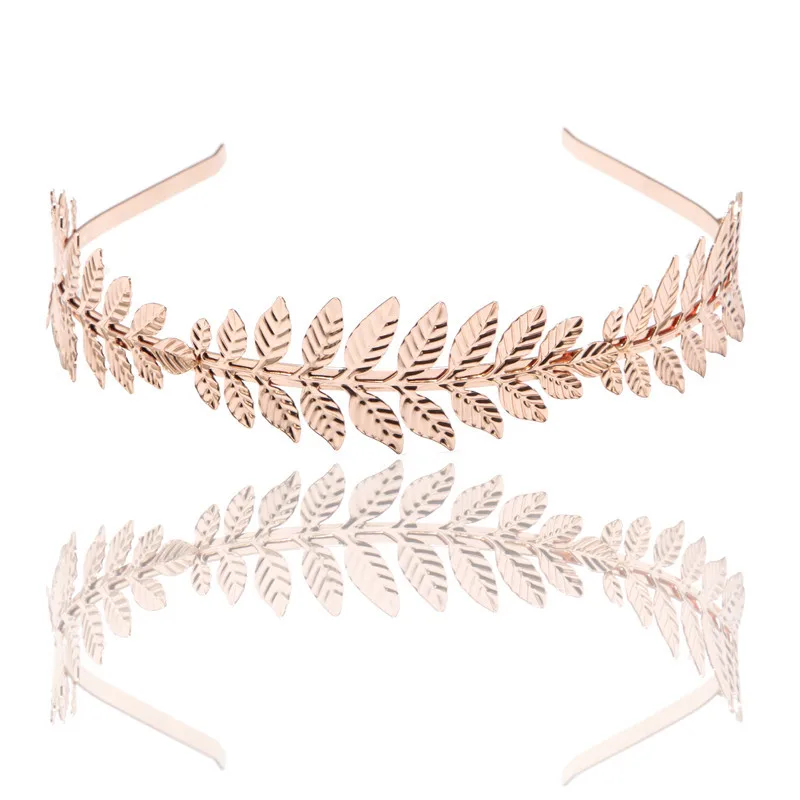 

Western Fashion Retro Leaf Hair Bands for Women Wedding Metal Gold Hair Headbands Bride Hair Accessories Alloy Leaves Headdress