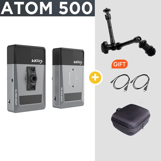 Vaxis ATOM 500 HDMI 1080P передача для камеры Ipad изображения беспроводной видео HD передатчик приемник VS Hollyland mars 400S 300 - Цвет: Серый