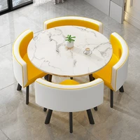 dining table set 4 chairs minimalist modern reception negotiation coffee tables living room furniture kitchen table chairs
