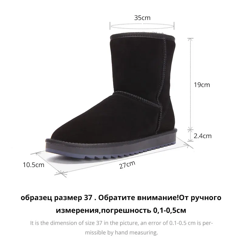 GOGC winter shoes 2020 Genuine Leather Winter snow mid-calf Boots Women Wool Shoes Women's Ladies G9717 | Обувь