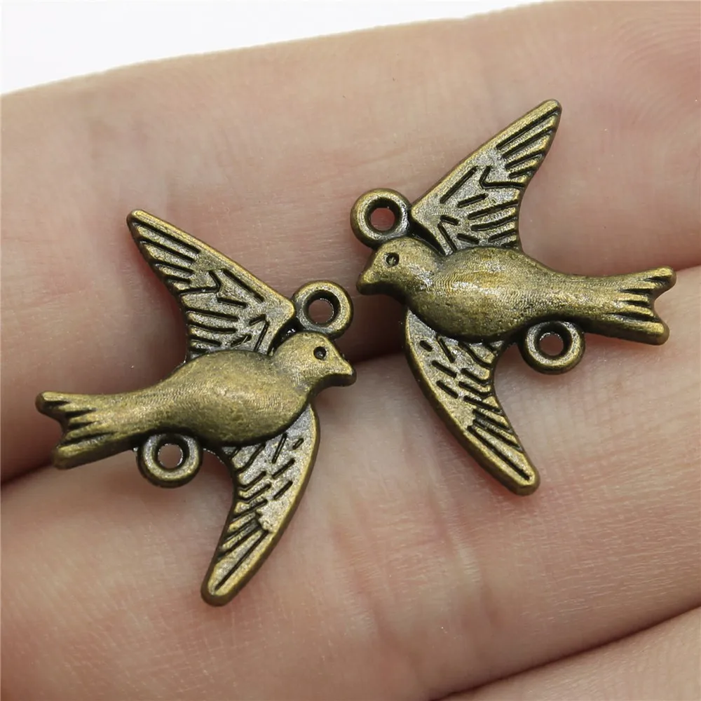 

20pcs Bird Connector Charms For Jewelry Making Bird Connector Charm For Jewelry Making Bird Charm Connector 21x17mm
