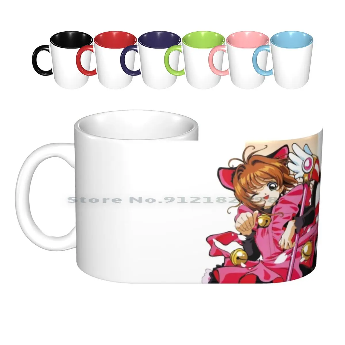 Керамические кружки Cardcaptor Sakura, кофейные чашки, Кружка для молока и чая, кружка Cardcaptor Sakura Anime Clamp Sakura Kinomoto, креативные трендовые винтажные