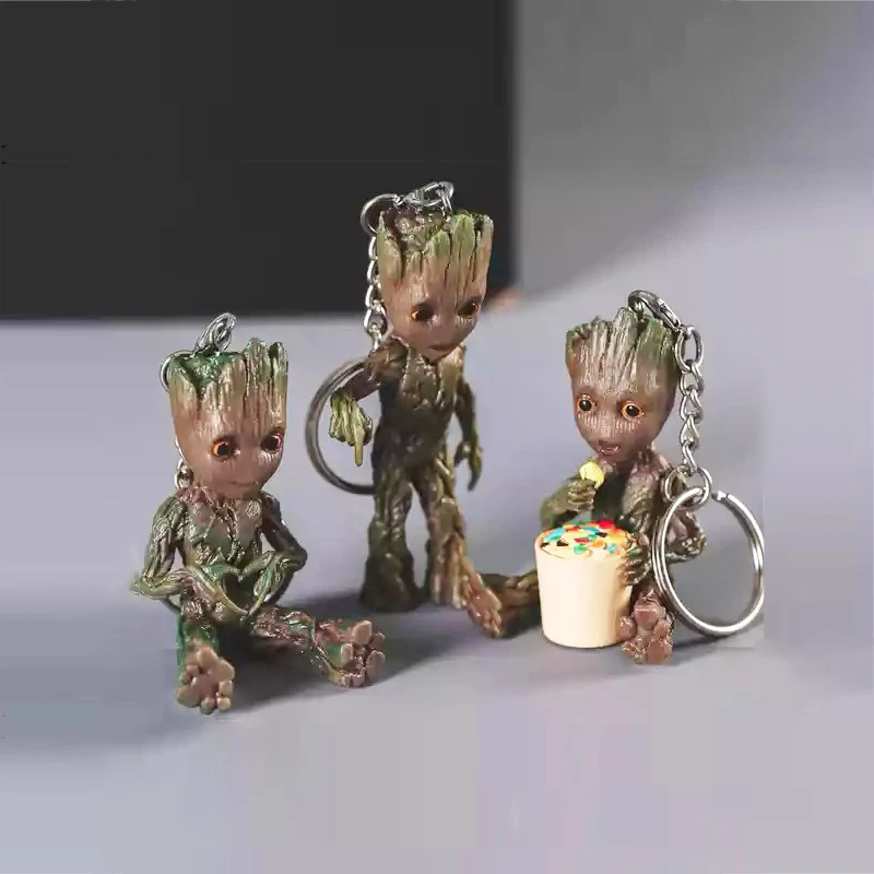 Strongwell кукла Грут связка ключей детское дерево фигурка мужчины Marvel guardiers Groot Cos галактика Мстители украшение фигурка игрушка