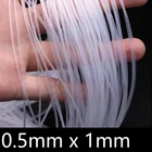 0,5x1 силиконовая трубка, внутренний диаметр 0,5 мм, внешний диаметр 1 мм, трубка для пищевых продуктов, гибкая трубка для напитков, термостойкая, Нетоксичная, прозрачная