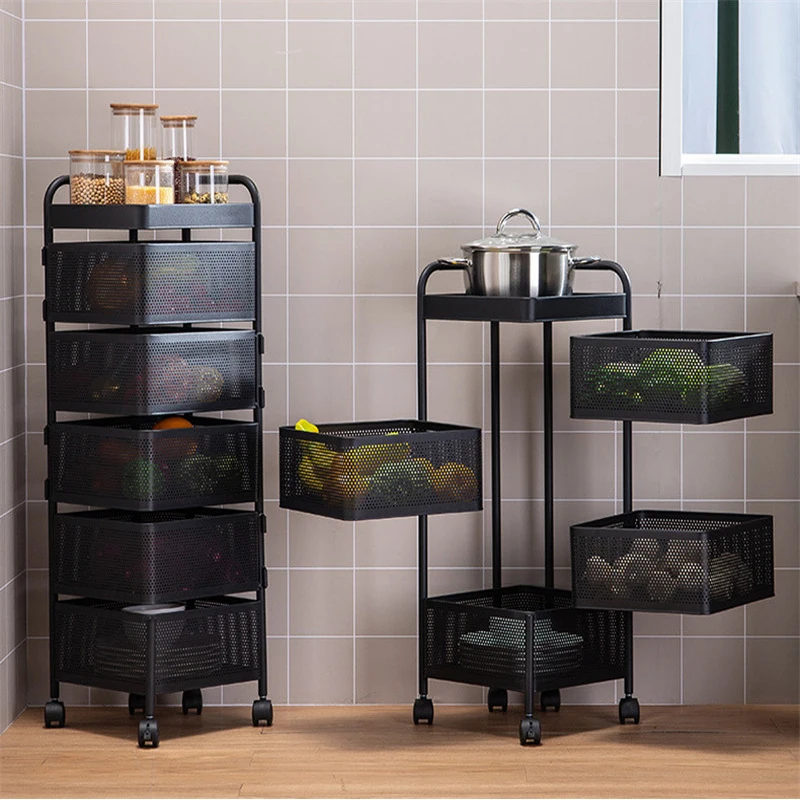 Металлическая кухонная полка для хранения вращающийся кухонный органайзер