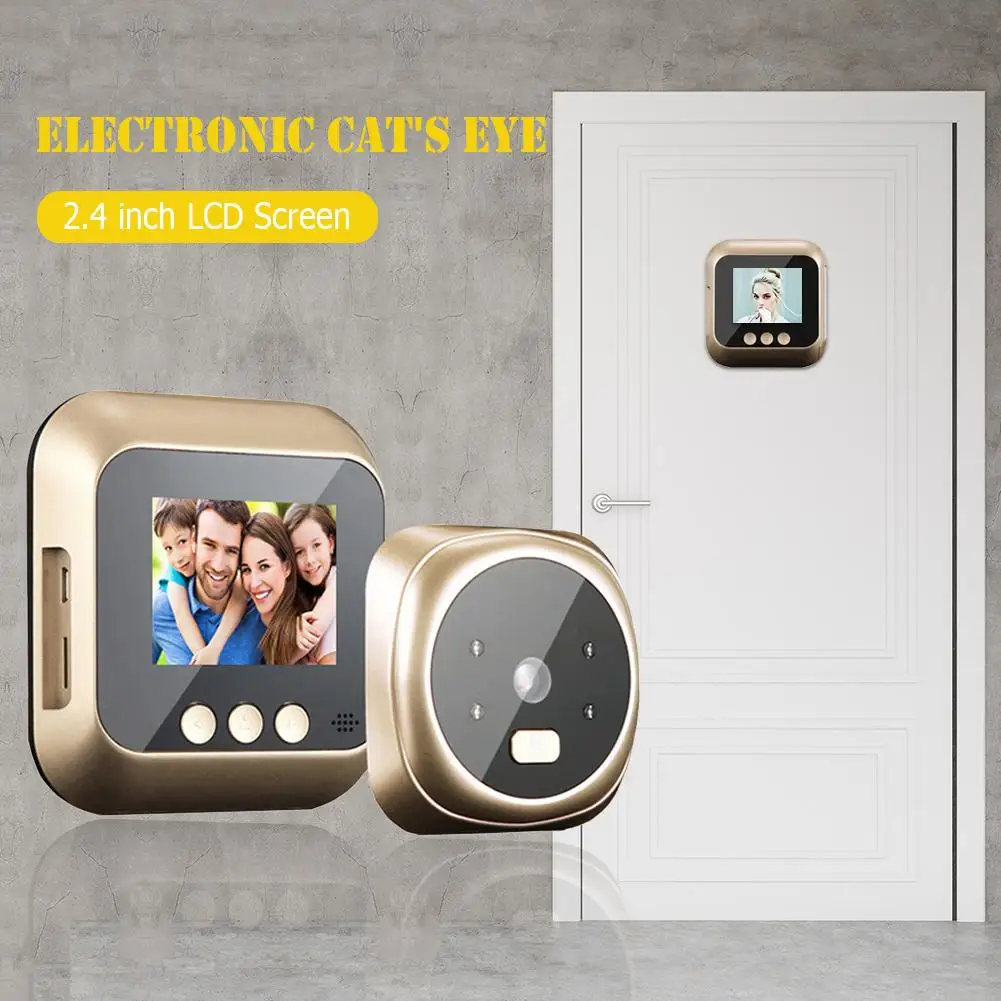 

D3 Wide Angle Digital Door Eye Doorbell 720P 3 Fold Digital Zoom Photo and Video PIR Night Vision Door Camera Kit