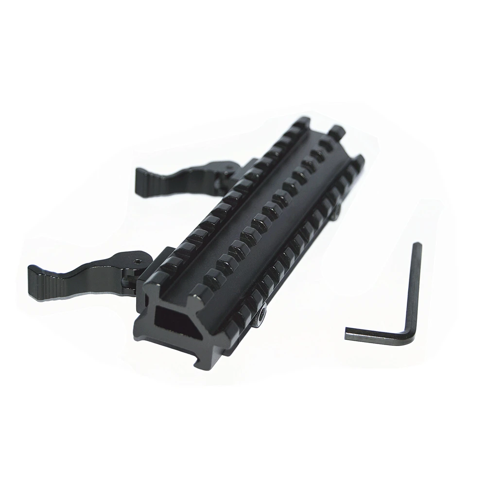 Тактическое крепление QD двойная рейка 13 ячеек Угловое рельсовое для прицела
