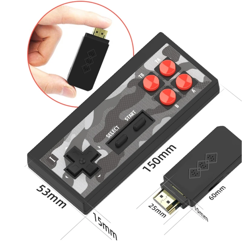 

DATA FROG 4K HD Video Game Console Built in 1700 Classic Games Mini Retro Console Wireless Controller HD Output Dual