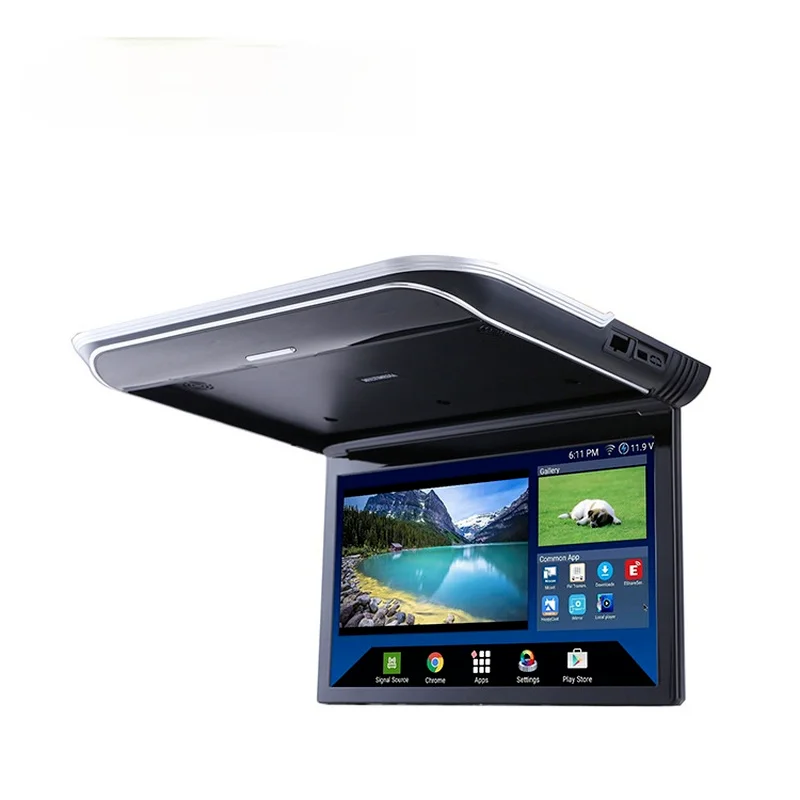 Светодиодный 15 6 дюймовый IPS HD откидной потолочный Android 8 0 автобусный монитор