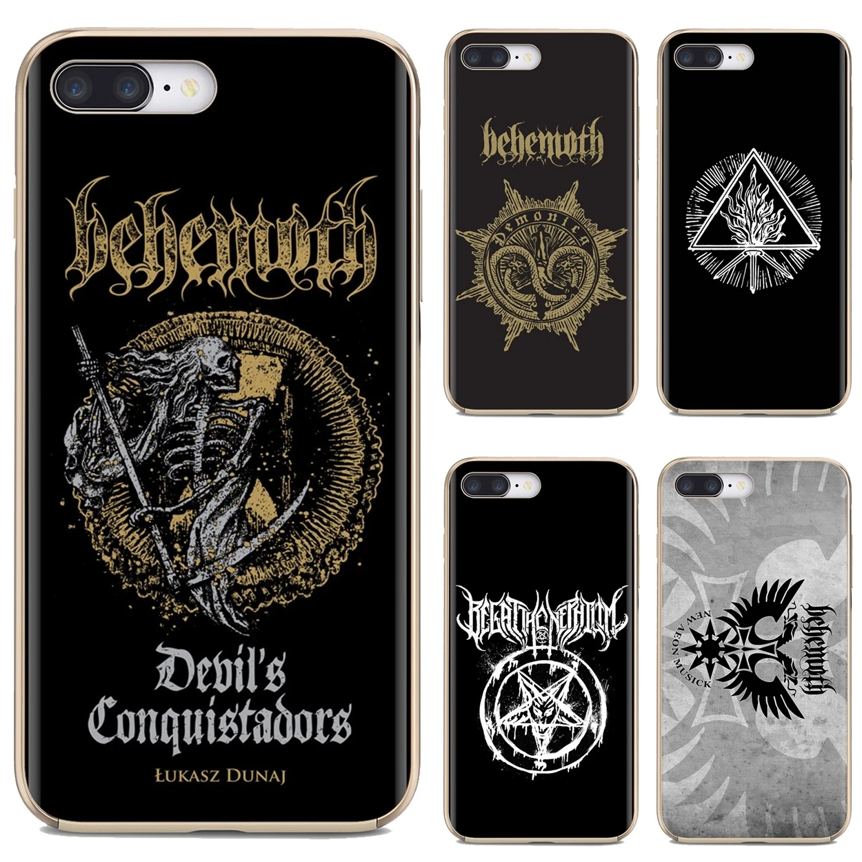 Силиконовый чехол с логотипом BEHEMOTH металлический ремешок для iPhone 11 Pro 4 5 6 6S 7 8 X 10 XR