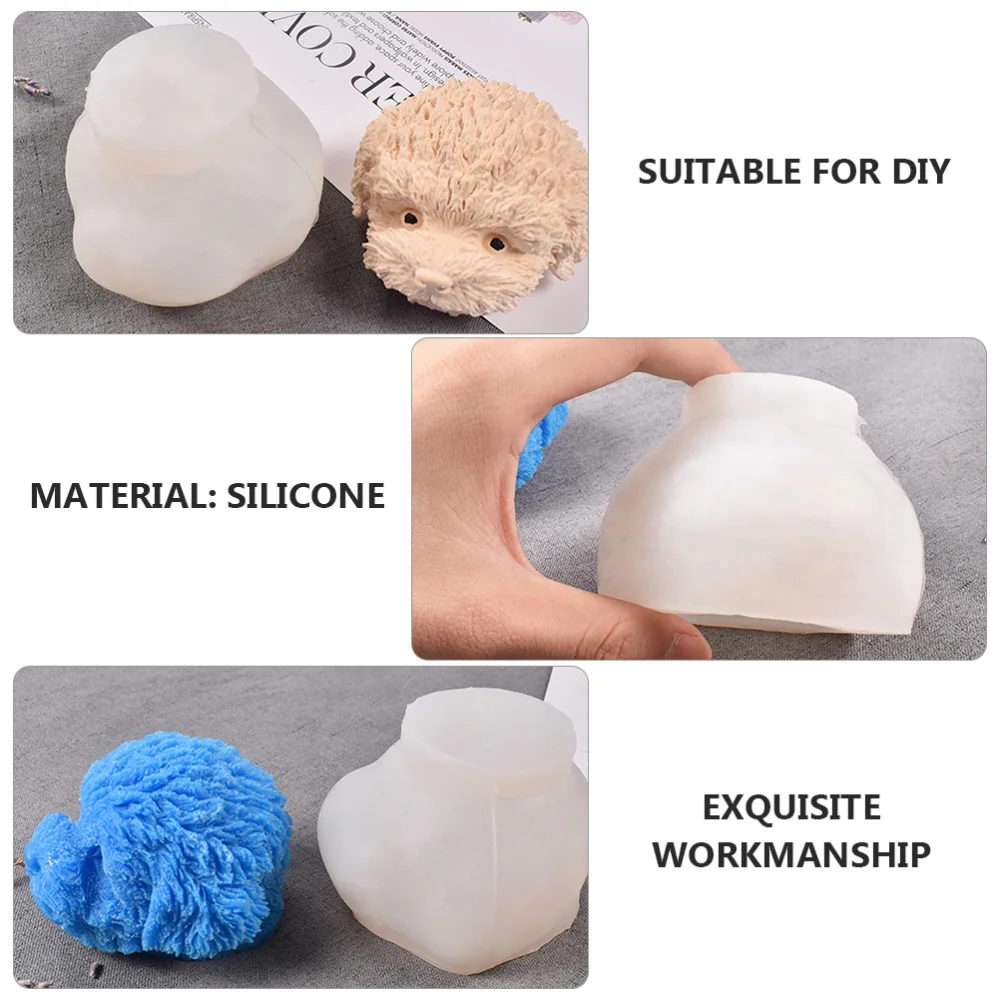 

Silicone Mold Crystal Epoxy Mold Creative Dog's Head Shape Ornament Mould