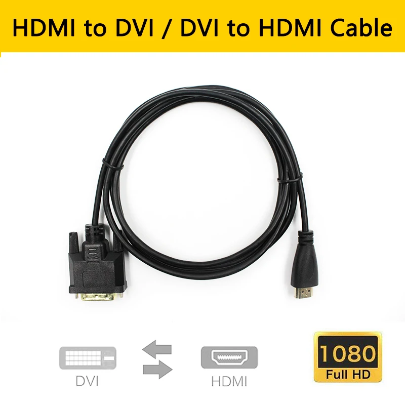 HDMI to DVI/DVI Cable DVI-D 24+1 pin Adapter 1080p DVI D Male Converter for HDTV DVD Projector |