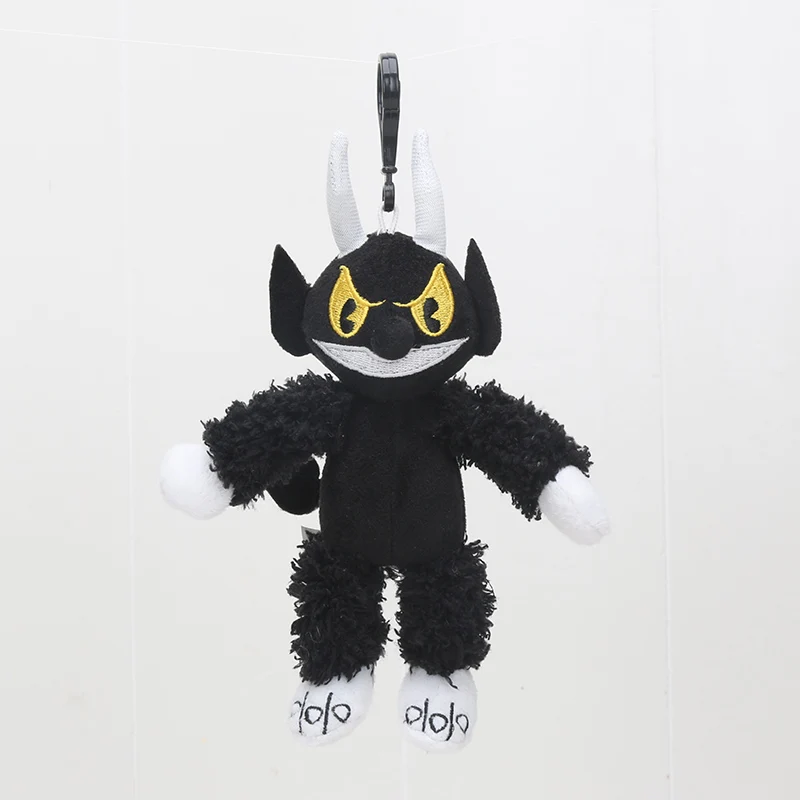 15cm Devil Горячая игра Cuphead плюшевая игрушка Mugman the Devil Legendary Chalice King Dice плюшевая мягкая игрушка кукла Cuphead Кольца Подвески 15-28 см - Цвет: 15cm Devil