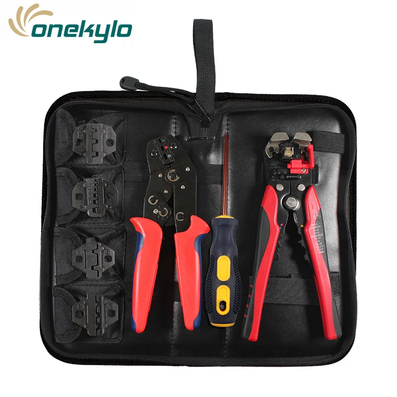 

Electrical Terminal Ratchet Crimping Crimper Auto Electrician Tool Set for increased durability Soft handle comfortable to use