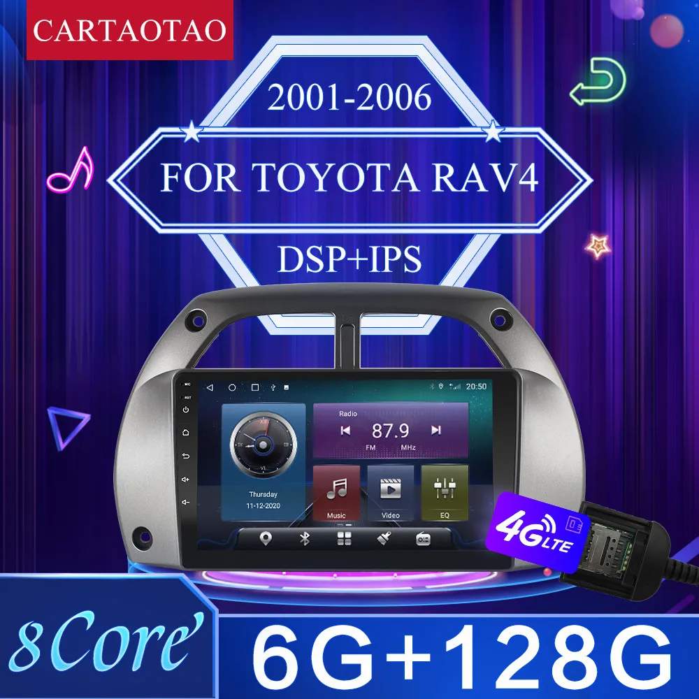 2din android 9 0 для Toyota RAV4 Android 2001 2002 2003 2006 автомобильный радиоприемник мультимедийный