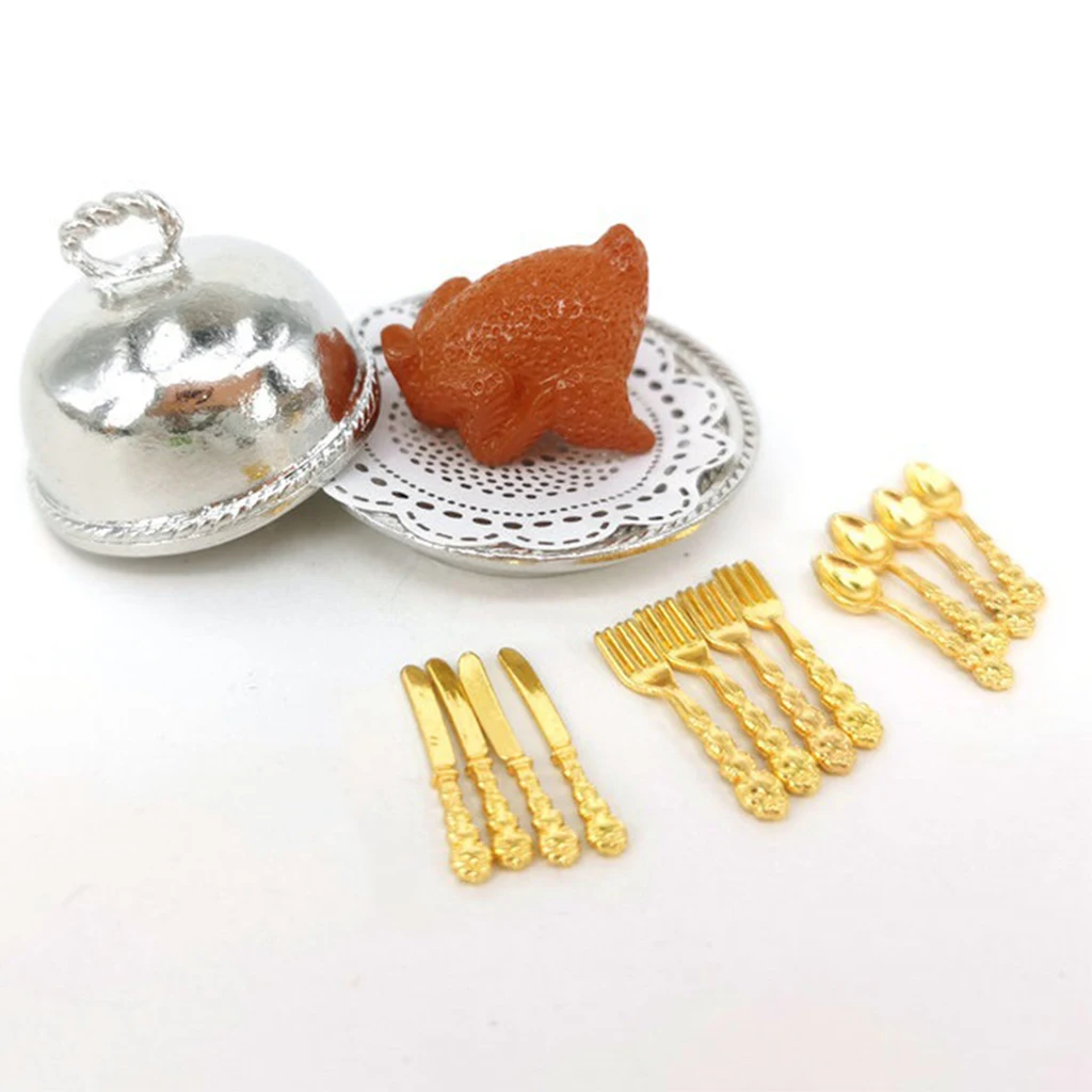 

1:12 Doll House Simulation Christmas Turkey Feast Model for Kitchen Decor