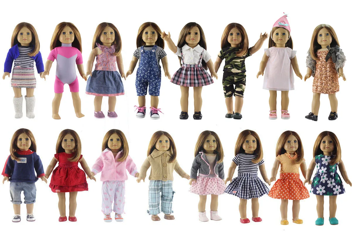 5 комплектов одежды для кукол ручной работы Модная стильная одежда платье