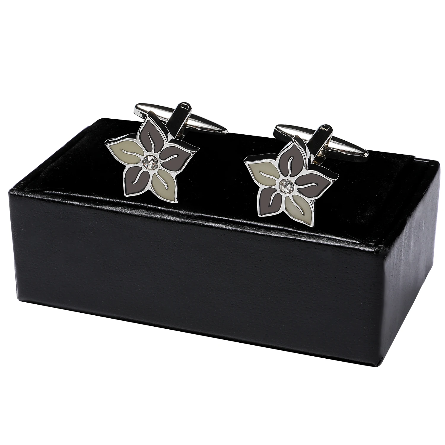 Роскошные запонки для рубашек мужчин фирменные сливери Цветочные Запонки на