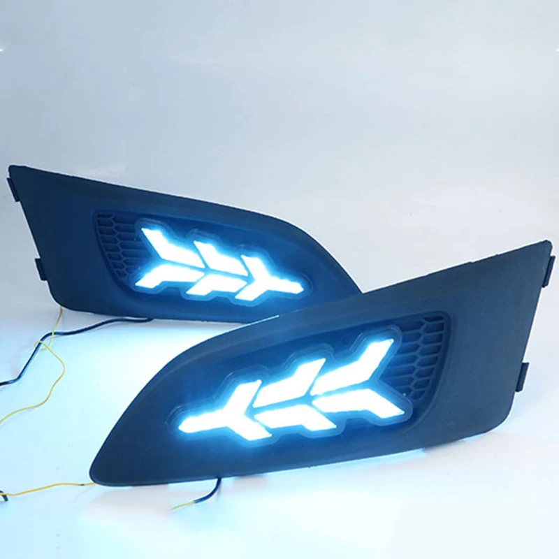 1 Set Car LED DRL Light Daytime Running Daylight With Turn Signal Lamp For Chevrolet Chevy AVEO Sonic 2011 2012 2013 |