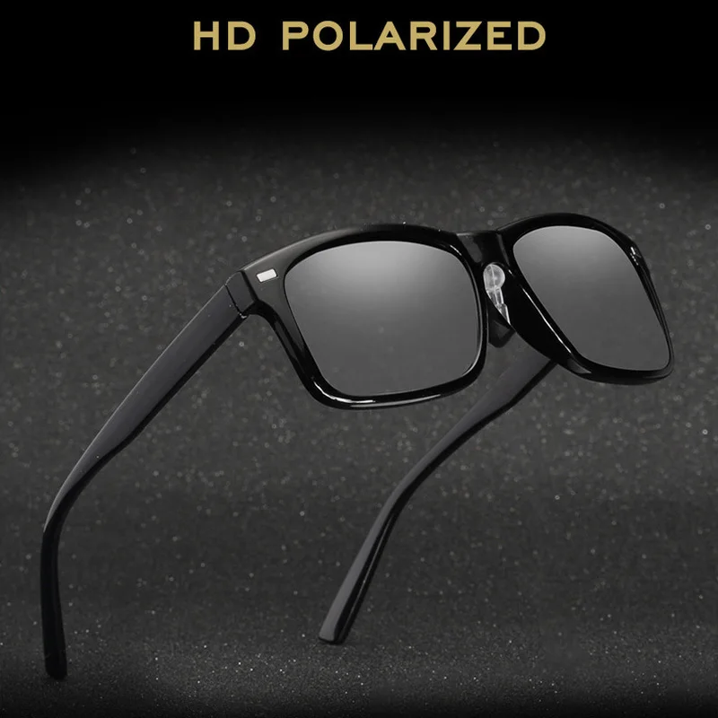 Солнцезащитные очки для мужчин и женщин квадратные поляризационные фотохромные