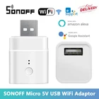 SONOFF Micro 5 в USB адаптер переключатель 5 В Wifi USB мини-адаптер питания Умный домашний переключатель через приложение eWeLink Google Home Alexa