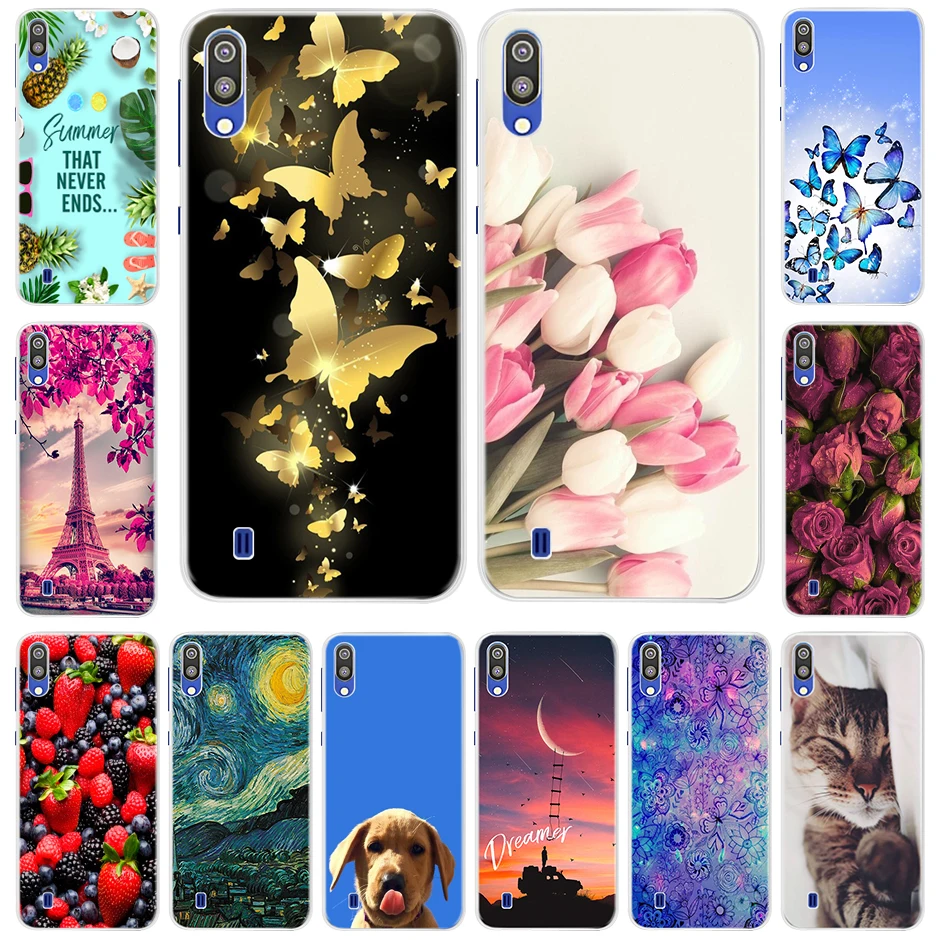 Милый мультяшный чехол с рисунком животных для Samsung M10 M105F, мягкий силиконовый чехол из ТПУ, чехол для телефона Samsung Galaxy M 10 M105