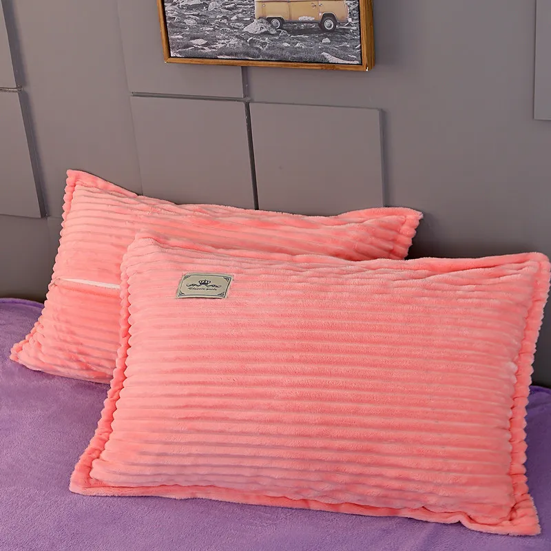 Пара зимние однотонные Цвет наволочка с кораллом утолщенной для того чтобы