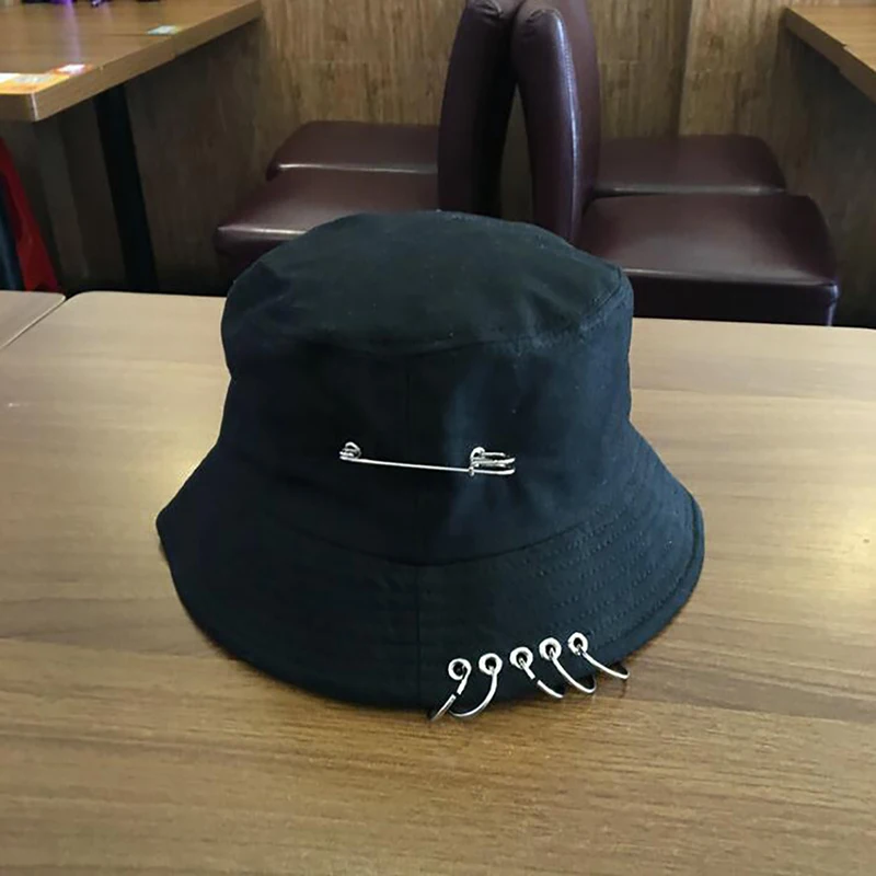 

Весенне-летние шапки для рыбаков унисекс, шляпа-ведро с железным кольцом для мальчиков и девочек, солнцезащитные шапки в стиле хип-хоп для ж...