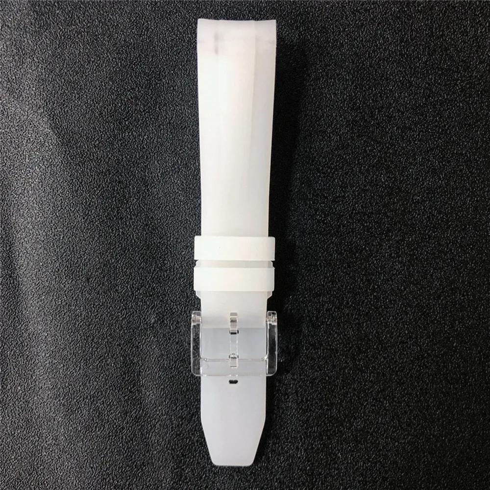 Ремешок мягкий резиновый блестящий для часов не светящийся браслет аксессуары