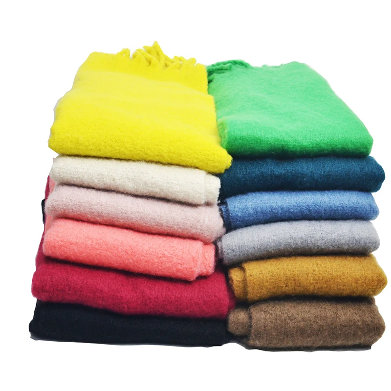 Авокадо зеленый популярный зимний шарф для женщин и мужчин кашемировые шарфы