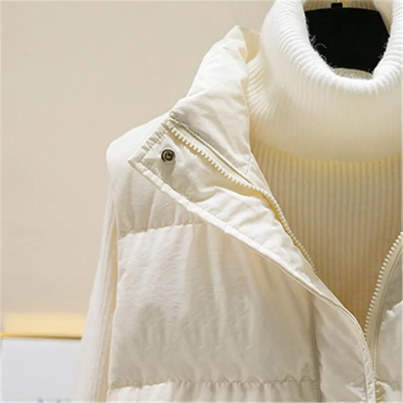 2019 зимний жилет куртка Женская мода вышивка без рукавов хлопковое пальто