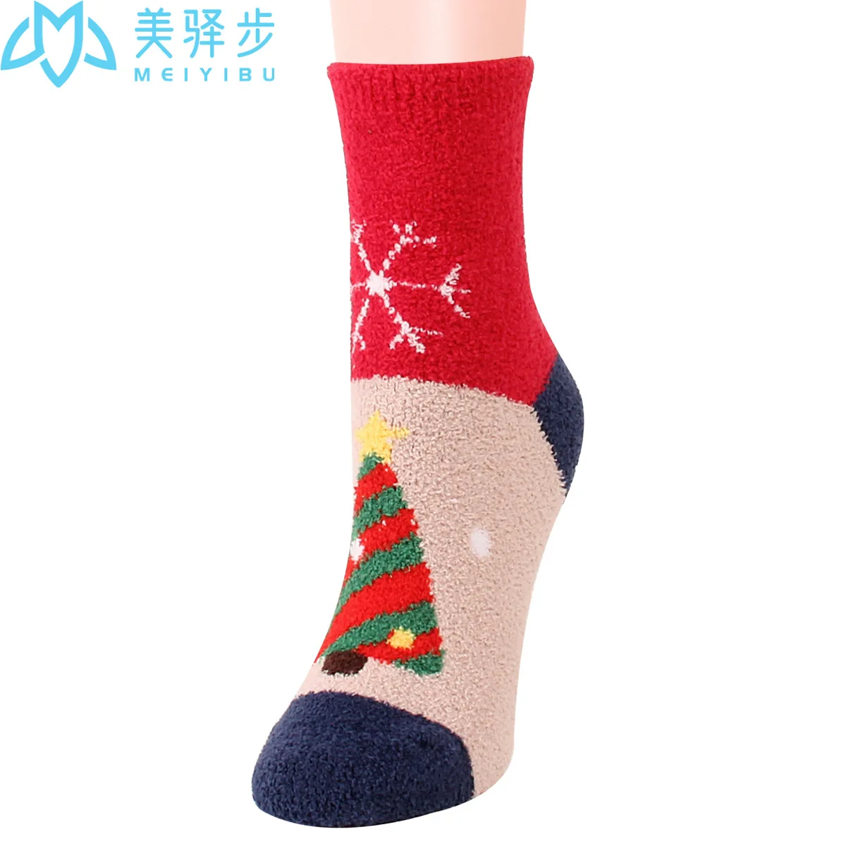 12 Pairs Per Set Winter Warm Coral Velvet Adult Socks Cartoon Festival Christmas Adult Socks for Female Socks Direct Sales