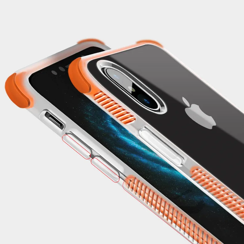 Роскошный противоударный прозрачный защитный чехол для телефона Apple iphone 8 7 6 6S Plus