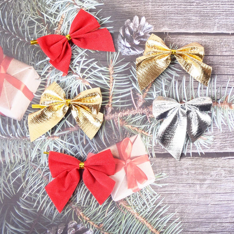 

6000 Pcs Christmas Tree Bow Decoration Baubles New Year Ornaments Santa Claus Christmas Decoration Supplies XMAS Party Bows