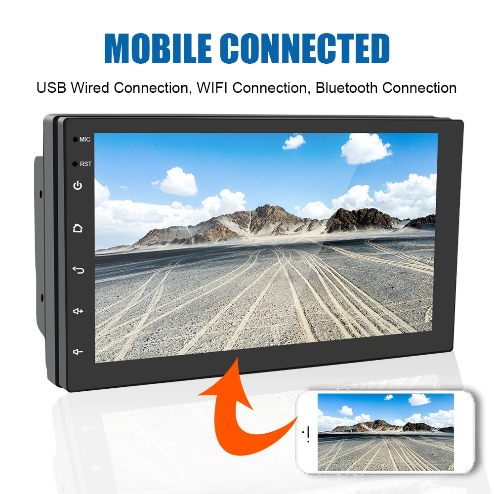 Автомагнитола 2 Din Android 10 0 с MirrorLink Bluetooth Wi-Fi GPS-навигацией мультимедийным